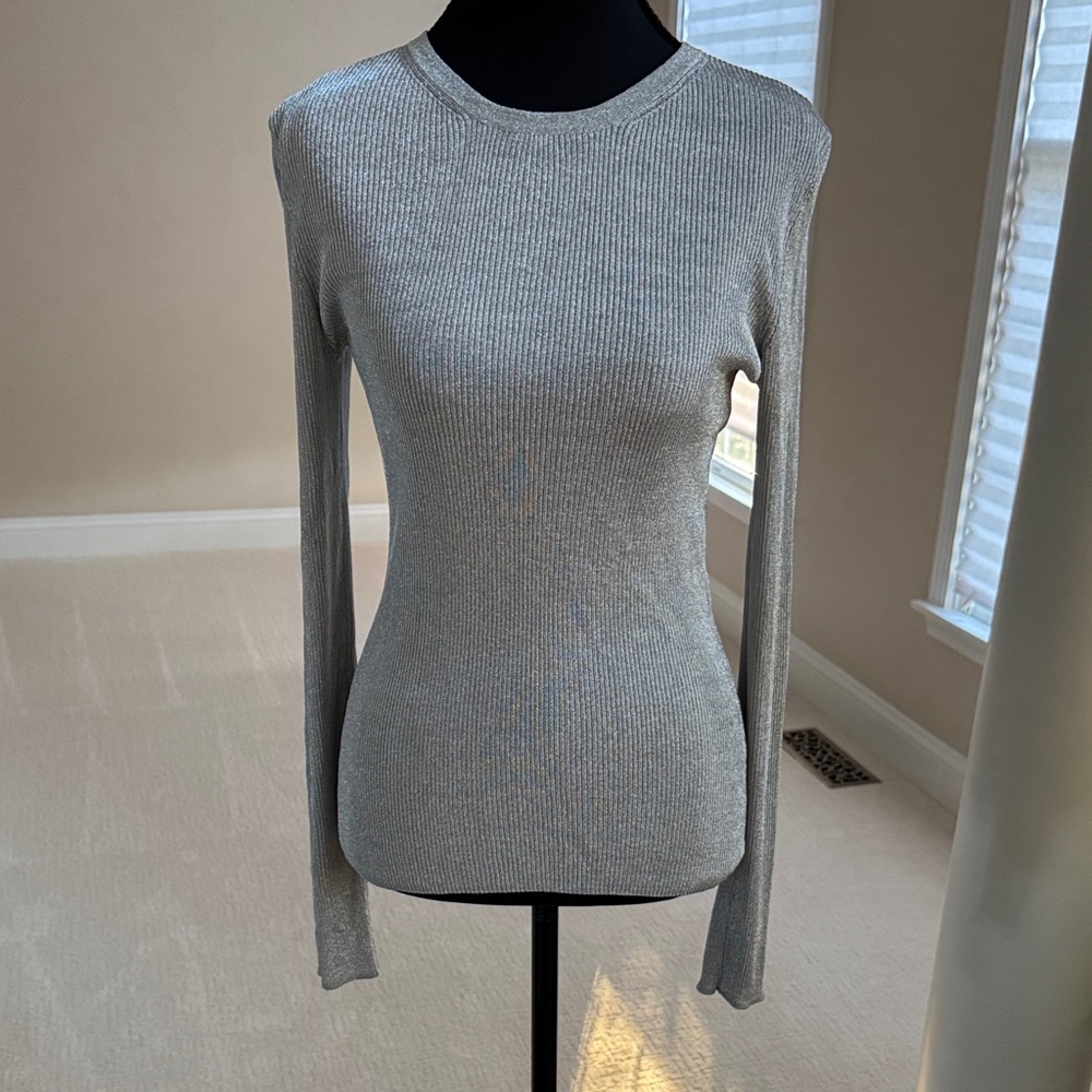 Michael Kors Collection Silver Long Sleeve top